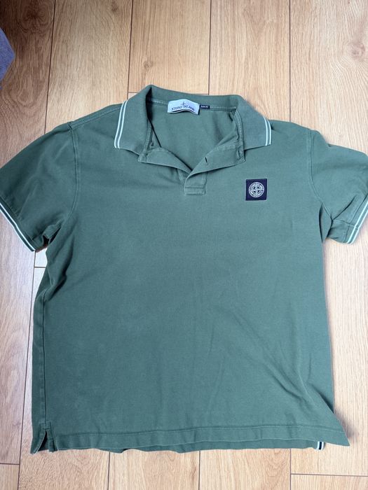 Мъжка поло тениска Stone Island, размер XXL (Slim Fit)