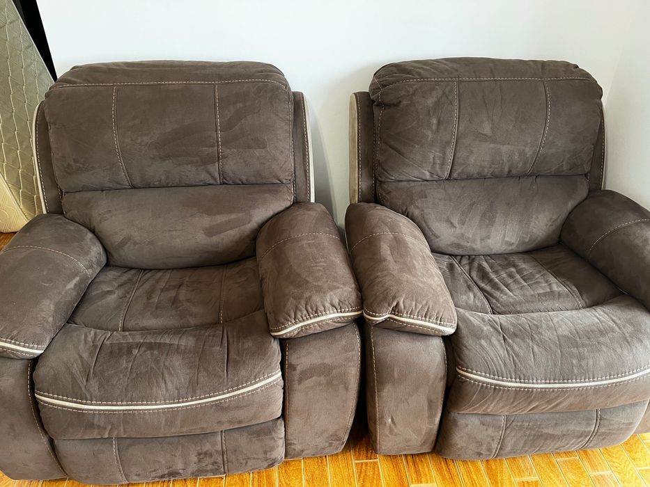 Set canapea +fotolii cu recliner