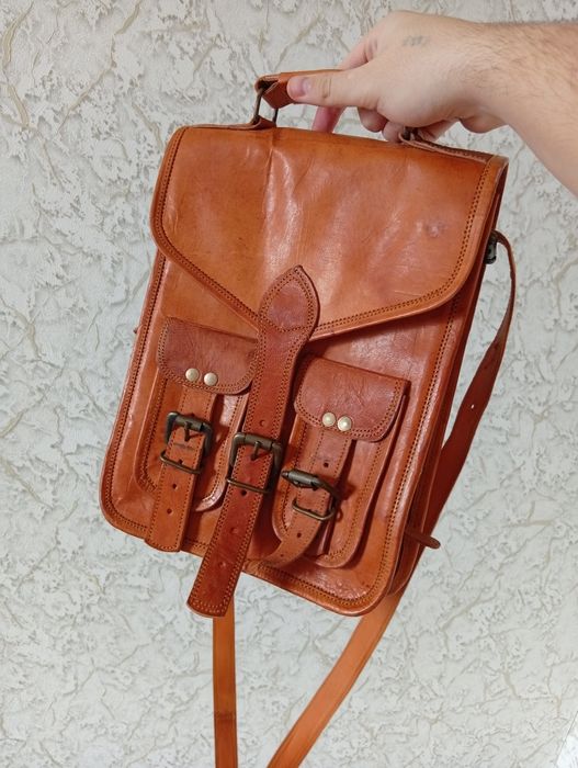 Кожанная сумка, ручной работы