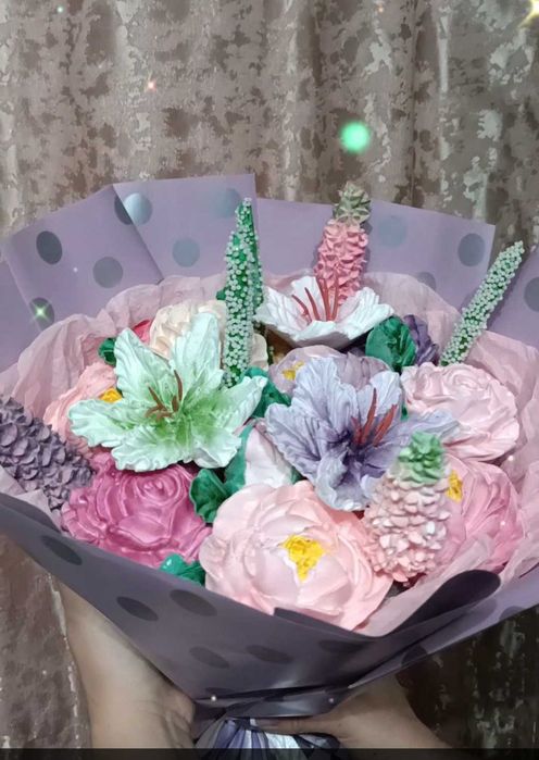 Зефирные цветы, букеты