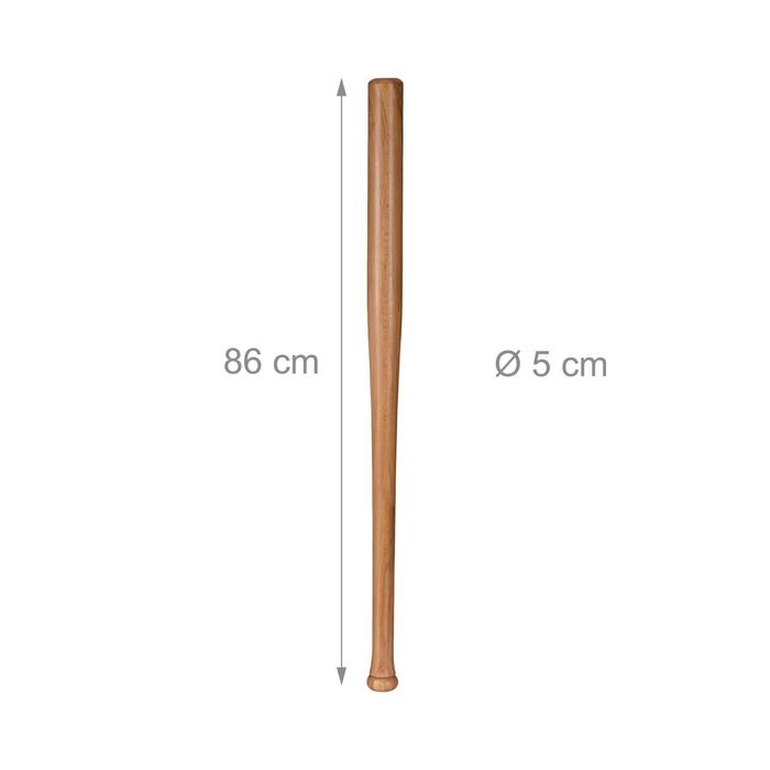 Bata baseball lemn masiv 34 inch cu sac de transport din iuta 86x5cm