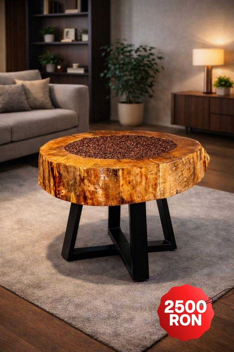 Masa  Lemn Masiv Unicate Lucrate Manual Finisate cu Uleiuri Naturale