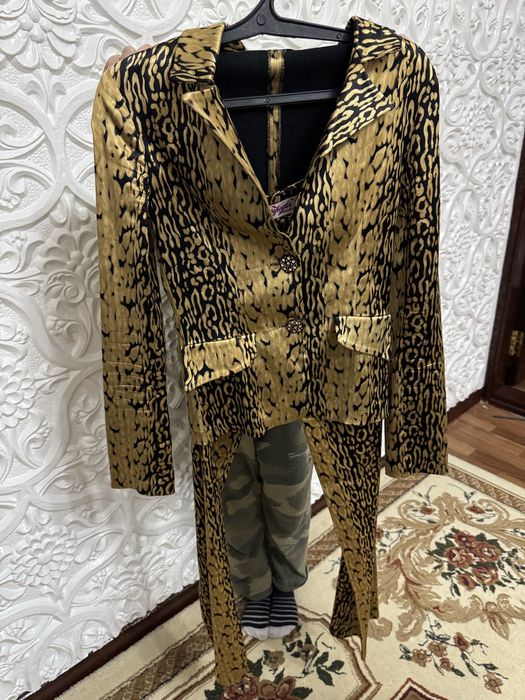 Пиджак и брюки леопард, костюм 2 ка