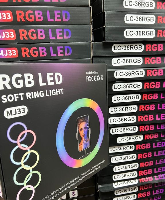 Кольцевая лампа RGB 26см Штатив Тик ток держатель Видео Фото сьемки
