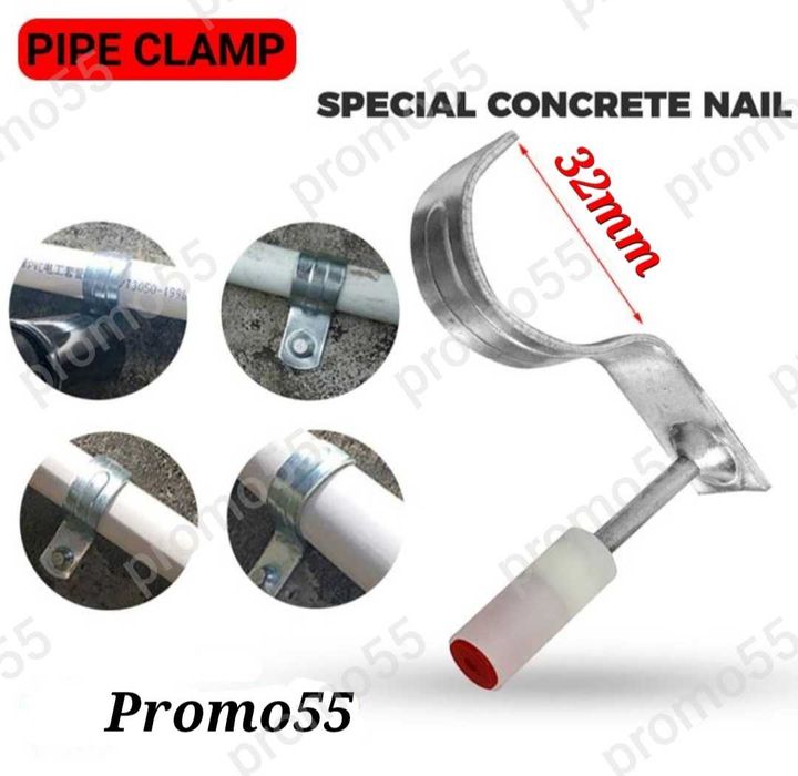 Професионални Кръгли Стоманени Пирони със Скоби за Тръби и Кабели