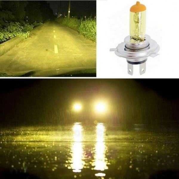 Халогенни крушки H7, 55W/ 2500K/ Жълти - 2 броя