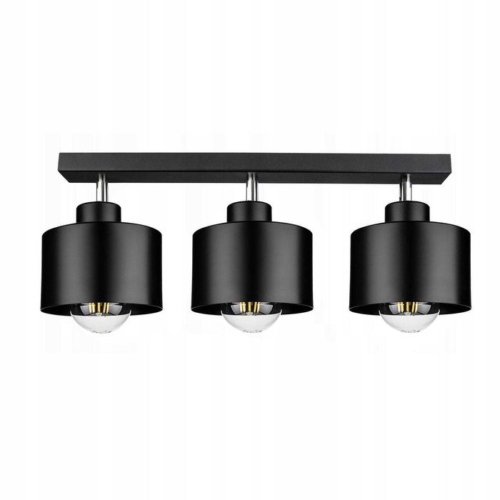 LEDO-322 лампа за таван 3 спота черна - LW023