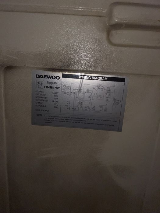 Холодильник Daewoo FR-581NW (Корея) 580 литров