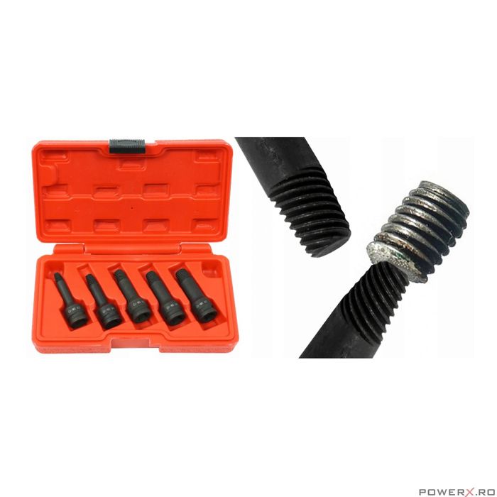 Trusa extractoare pentru suruburi 3/8, 5 piese Verke