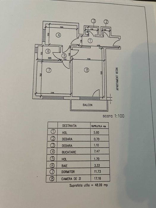 Apartament 2 camere, Baba Novac 18
