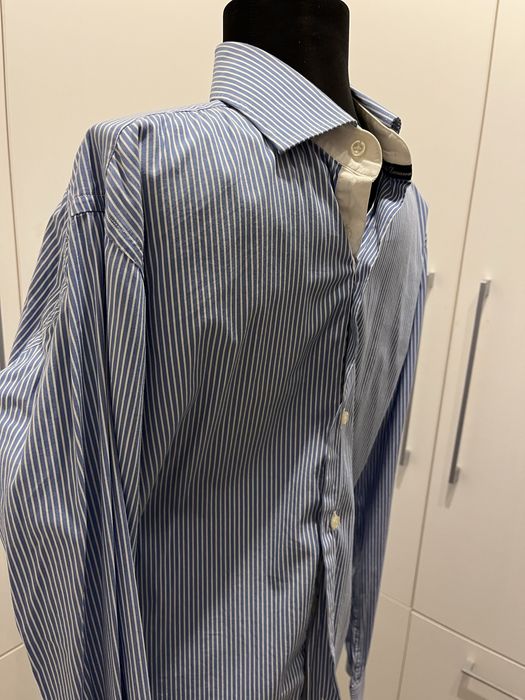 Camasa bumbac barbati albastru dungi