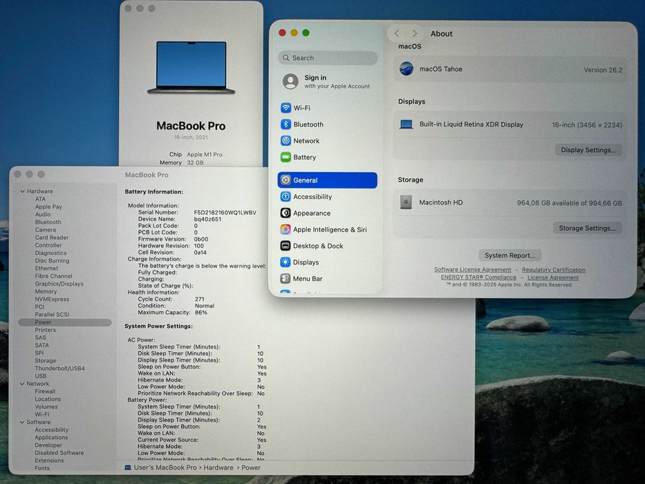 16' Apple MacBook Pro M1 2021 Space Grey 32GB RAM/1TB SSD/Бат 12ч