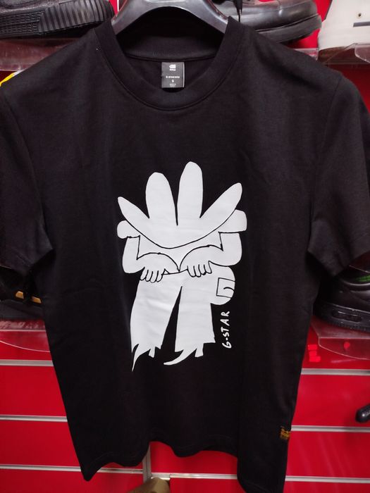 Оригинална НОВА тениска G-Star Raw Boots S , M мъжка черна