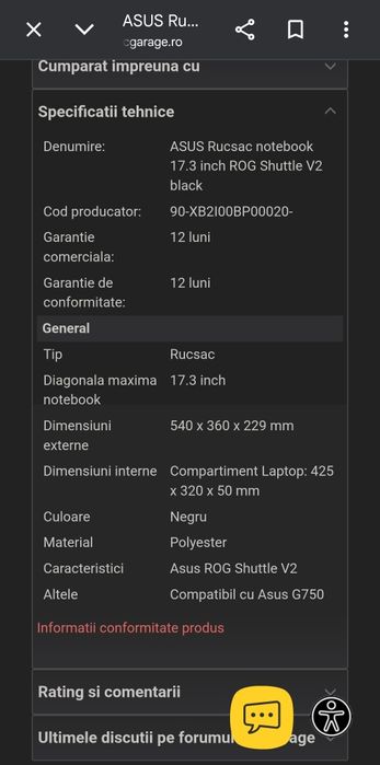Asus rog mare ca nou