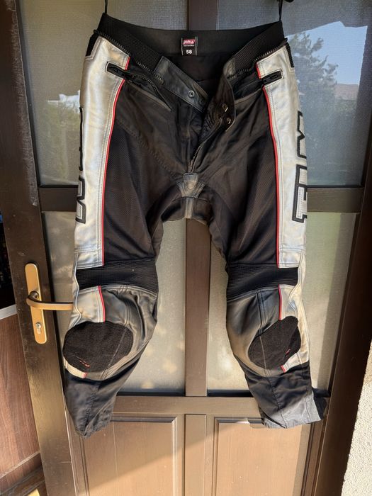 Set geaca + pantaloni piele moto FLM , marimea 58