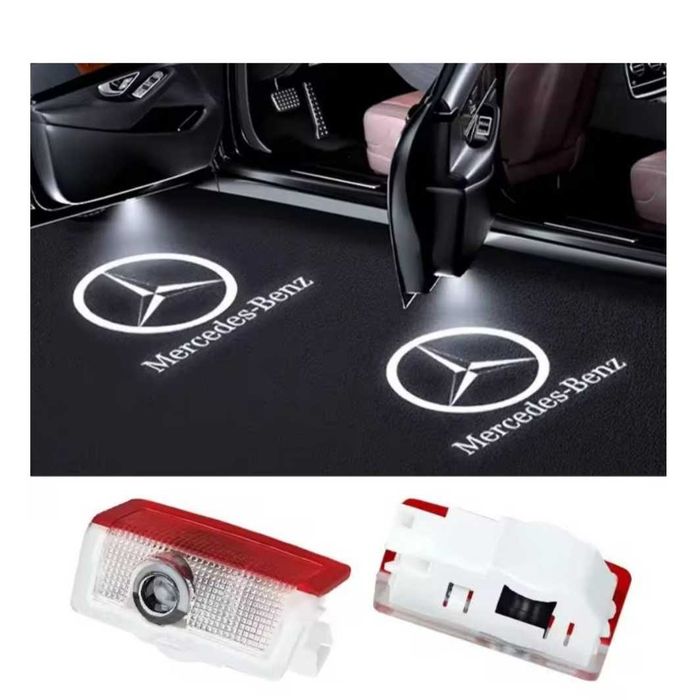 Lampi Portiere Auto Mercedes Benz, Holograma LED cu LOGO