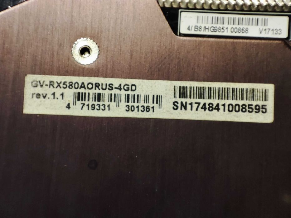 Видеокарта Gigabyte GV-RX 580 Aorus - 4GD