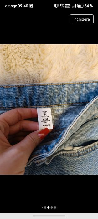 Lot 2 perechi de blugi wide leg 38 H&M