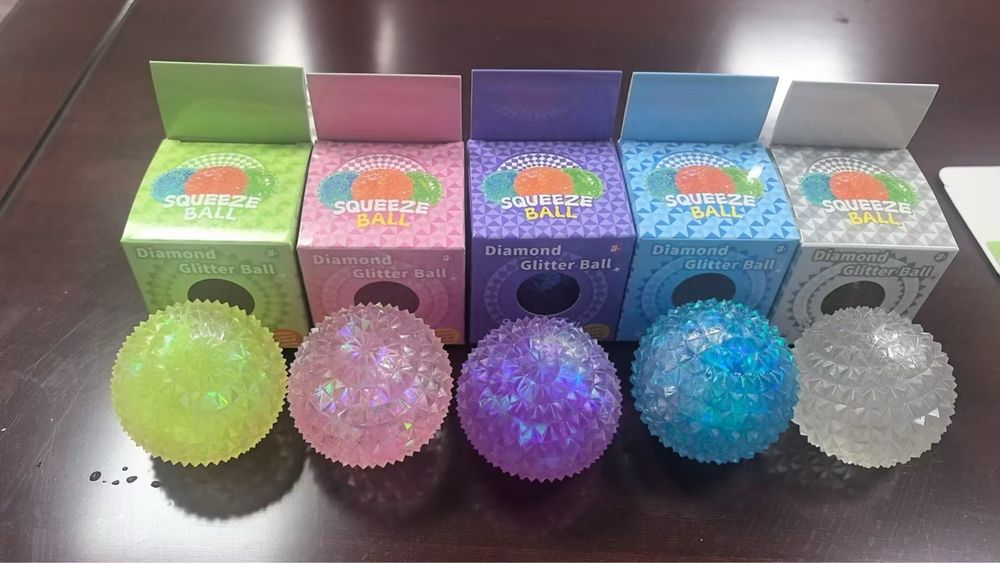 Squeeze Ball Diamond Glitter, топка за стискане
