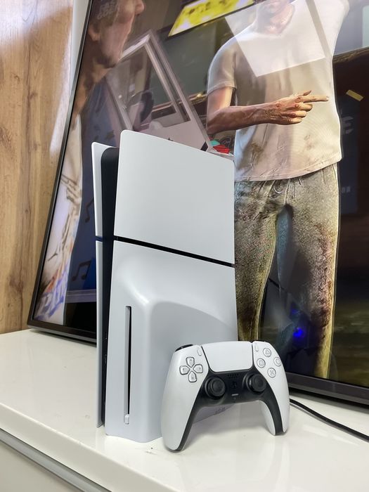Sony PlayStation 5 Slim с дисководом, 9 играми, матовый