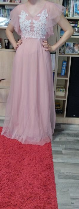 Rochie eleganta de seara roz 40/42 L