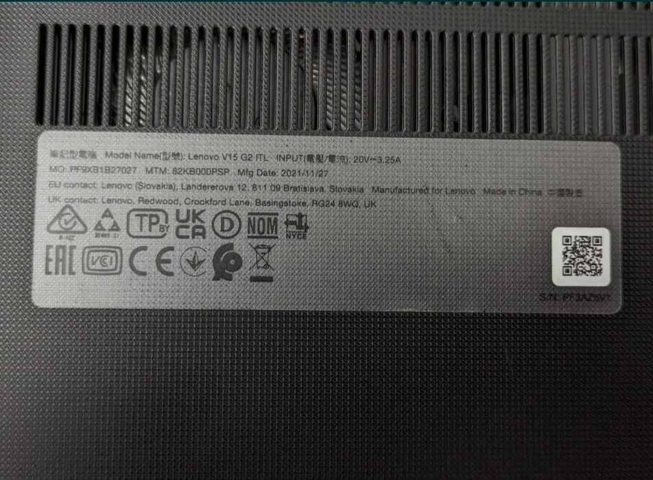 Laptop Lenovo V15 G2 ITL notebook