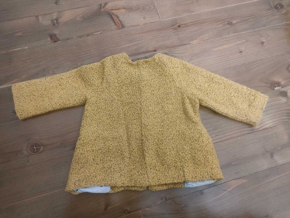 Jacheta fetite Next galbena cu lână  86 cm / 12-24 luni