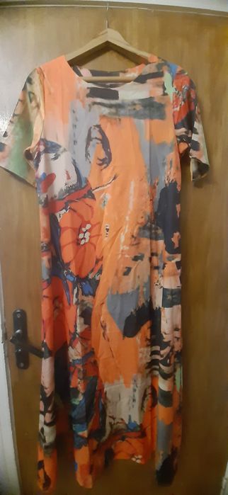 Нова лятна дълга рокля М, в свежи цветове