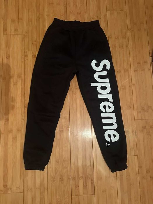 Pantaloni Supreme Satin Appliqué (FW22) Negri