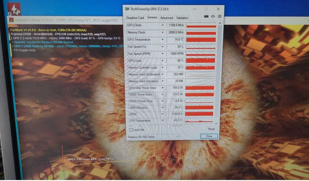 Placă video gaming AMD RX580 de 8GB, Nitro+ pe 256 biți