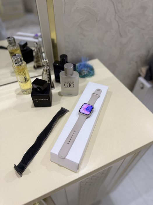 Apple watch 8/45mm. Идеал холатда. Коробка документ. Гарантия-100%.