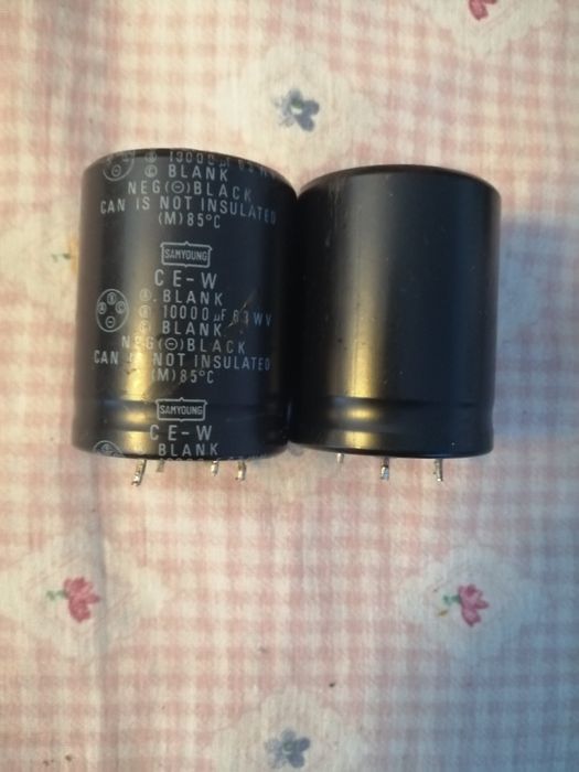 2 condensatori Samyoung 10000 micro 63 WV