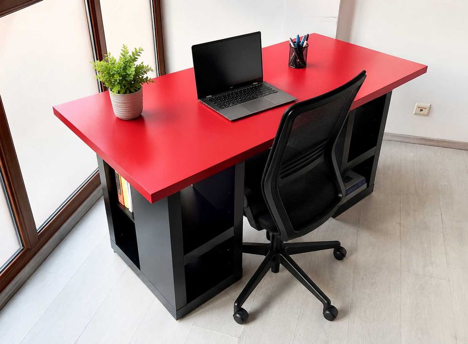 Birou IKEA VIKA ANNEFORS (corpuri) + VIKA AMON (blat) 150×75 cm. Foarte bine întreținut