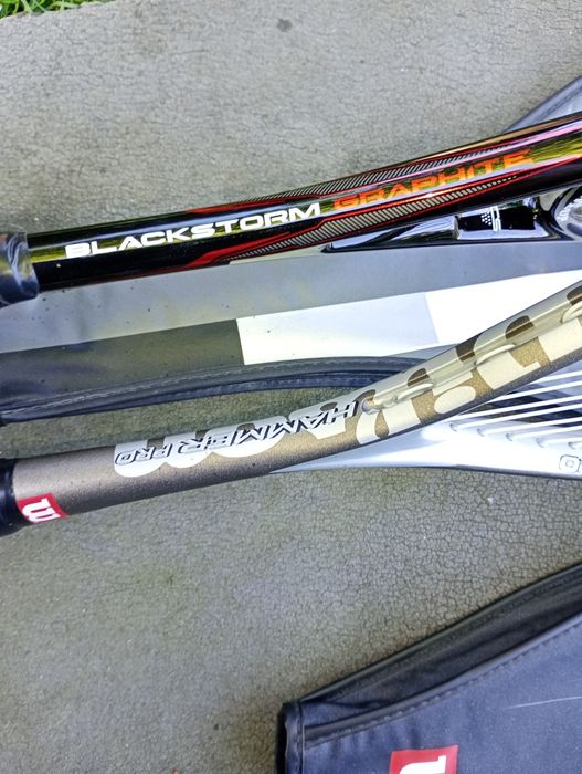 Rachete squash Dunlop blackstorm și Wilson Hammer pro
