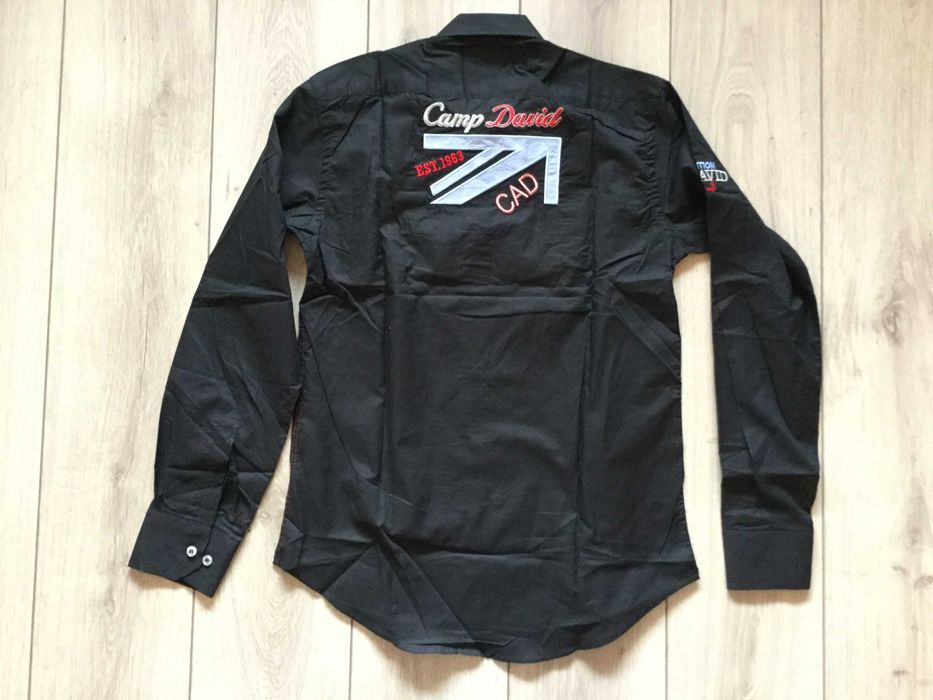 НОВА черна мъжка памучна риза CAMP DAVID размер M от Германия