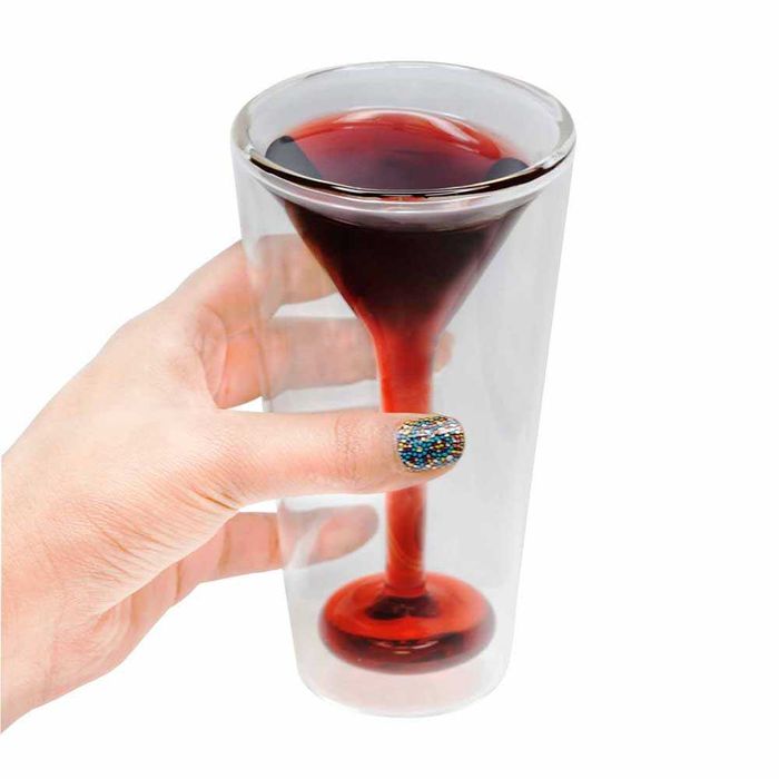 Дизайнерска чаша за коктейли с двойно стъкло
