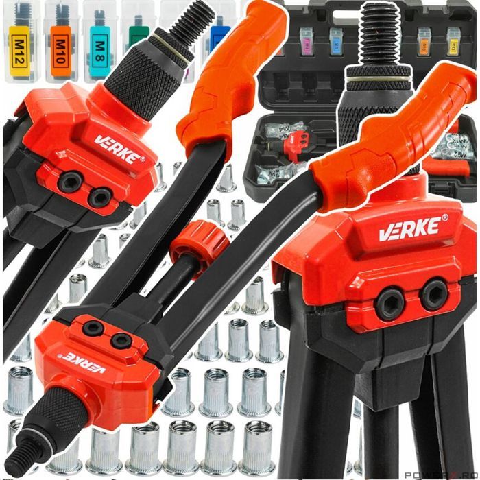 Cleste manual pentru nituit M3-M12, accesorii incluse, Verke