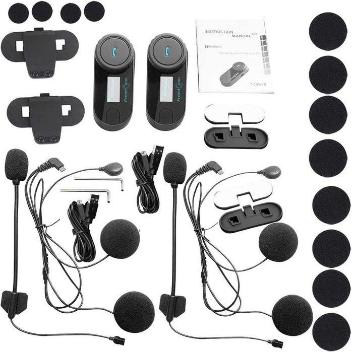 Sistem de comunicare moto Intercom FreedConn Tcom-VB/SC, Bluetooth,pachet 2 buc,sigilat