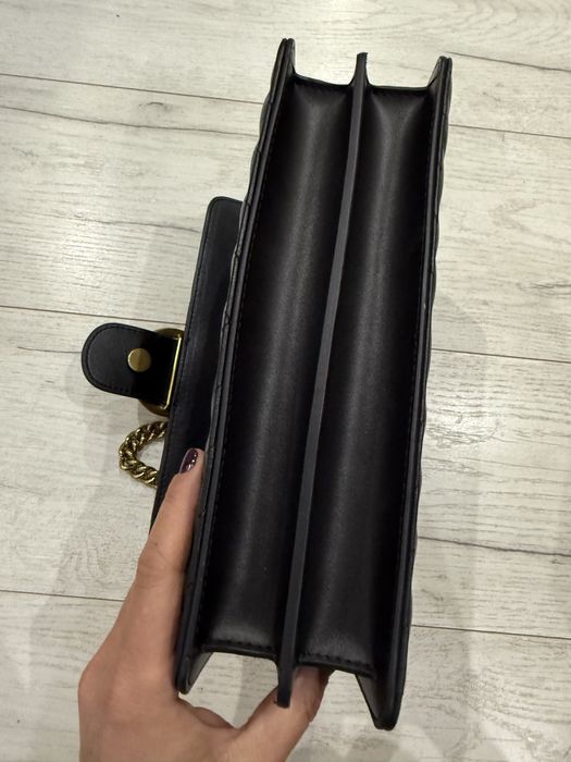 Pinko, Кожена чанта Love Classic Icon, Черен