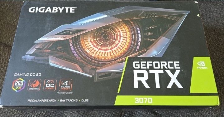 Placa Video Nvidia Gigabyte RTX 3070 Gaming OC 8Gb RGB