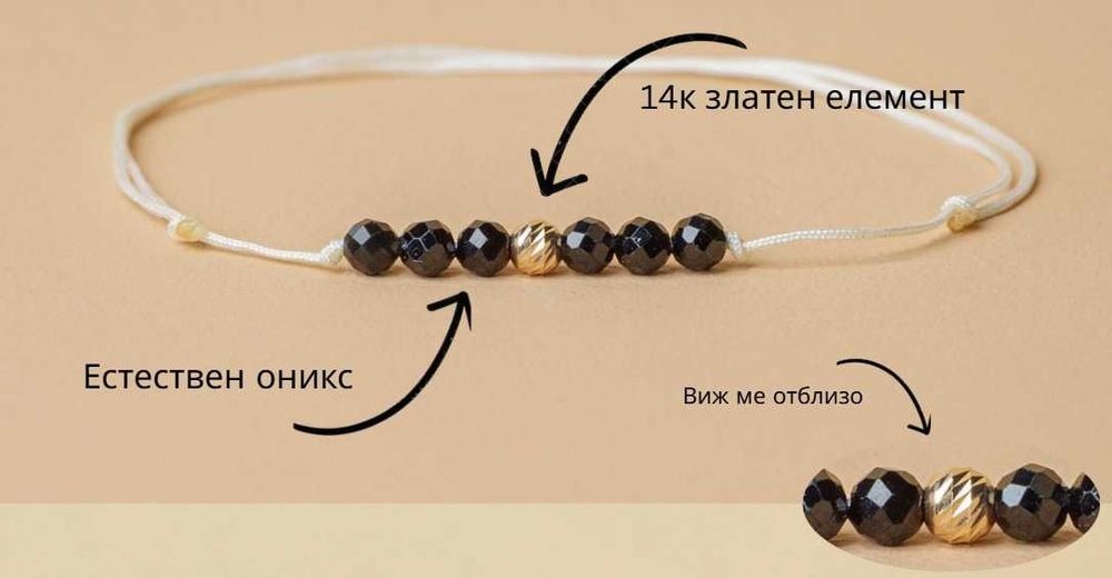 Премиум подаръчна кутия според зодията с гривна с 14К злато