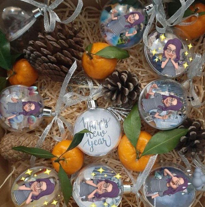 Новогодние подарки Шары с фото/логотипом. Лучший подарок к новому году