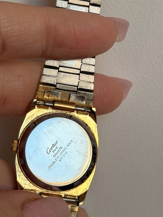 Ceas must de Cartier vintage placat cu aur