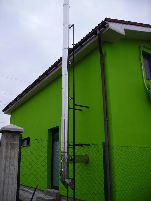 Horn, Cos de fum, inox izolat.