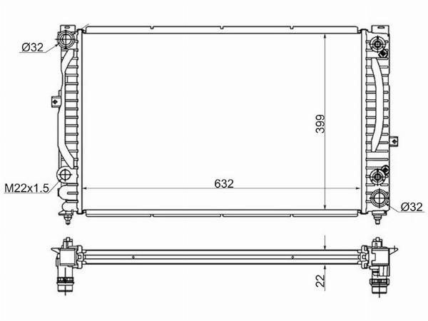Радиатор  Audi A4