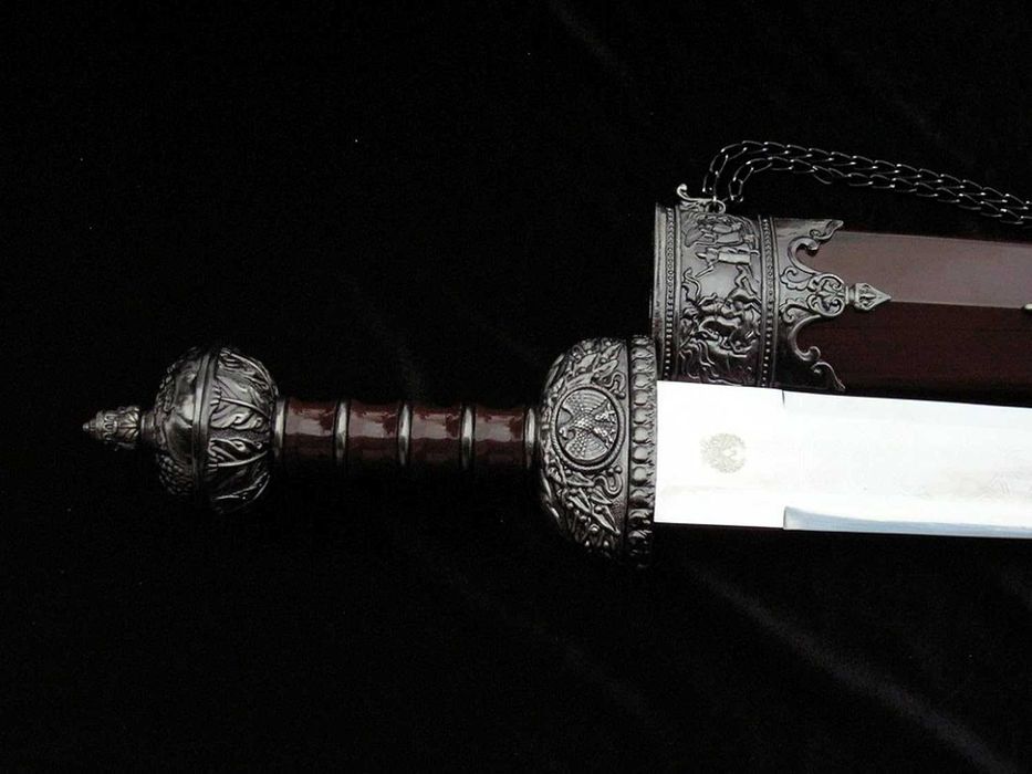 Gladius Гладиус Тежък Стоманен Римски Меч с ножница SPQR