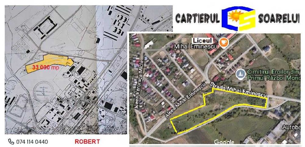 Persoana fizica vand 33000mp teren in Barlad