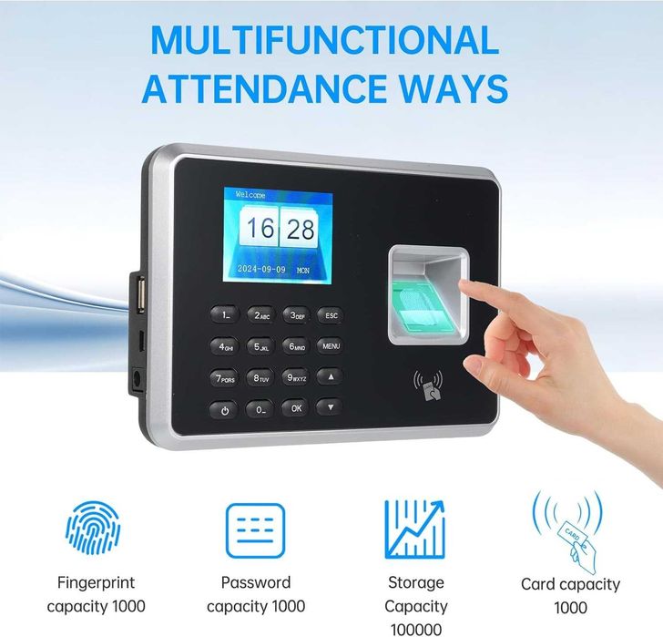 Amprentă digitală/parolă/recunoaștere a cardului de identitate Angajat