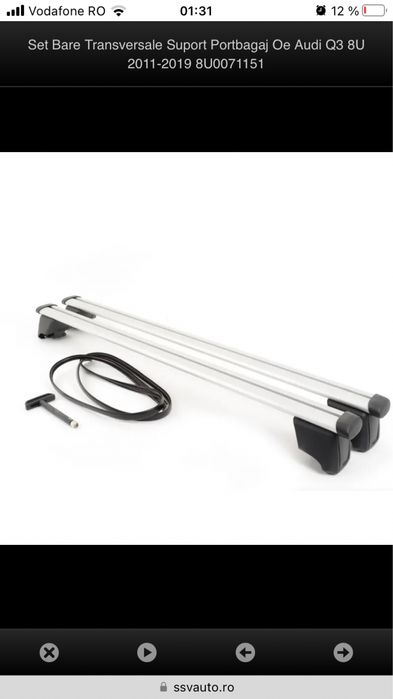 Set Bare Transversale  OM Audi Q3 8U 2011-2019