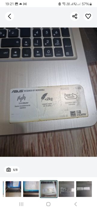 Vand laptop asus model R540S